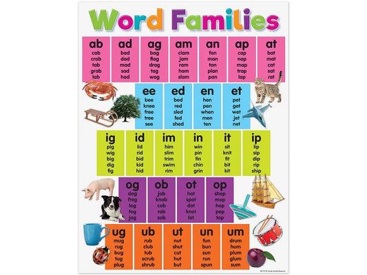 Colorful Word Families Poster - US 8215
