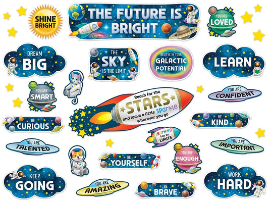 Outer Space Crew The Future Is Bright Bulletin Board Set - US 6680