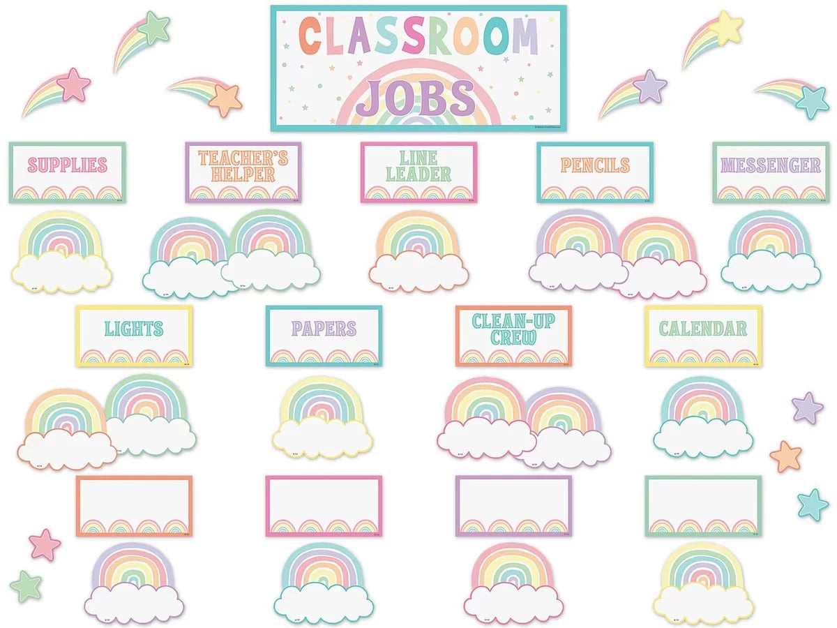 Pastel Pop Classroom Jobs Bulletin Board Set - US 6103