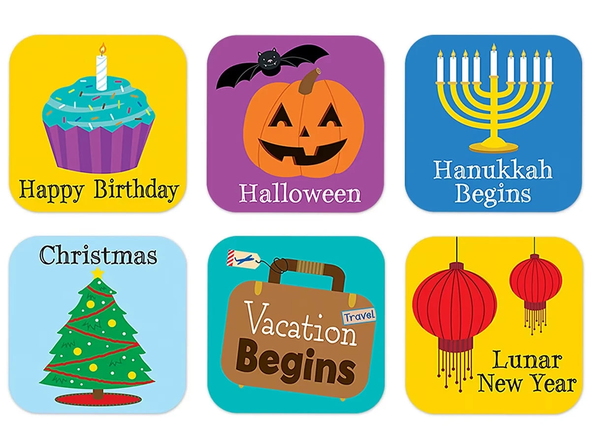Holidays & Events Calendar Mini Accents - US 1866