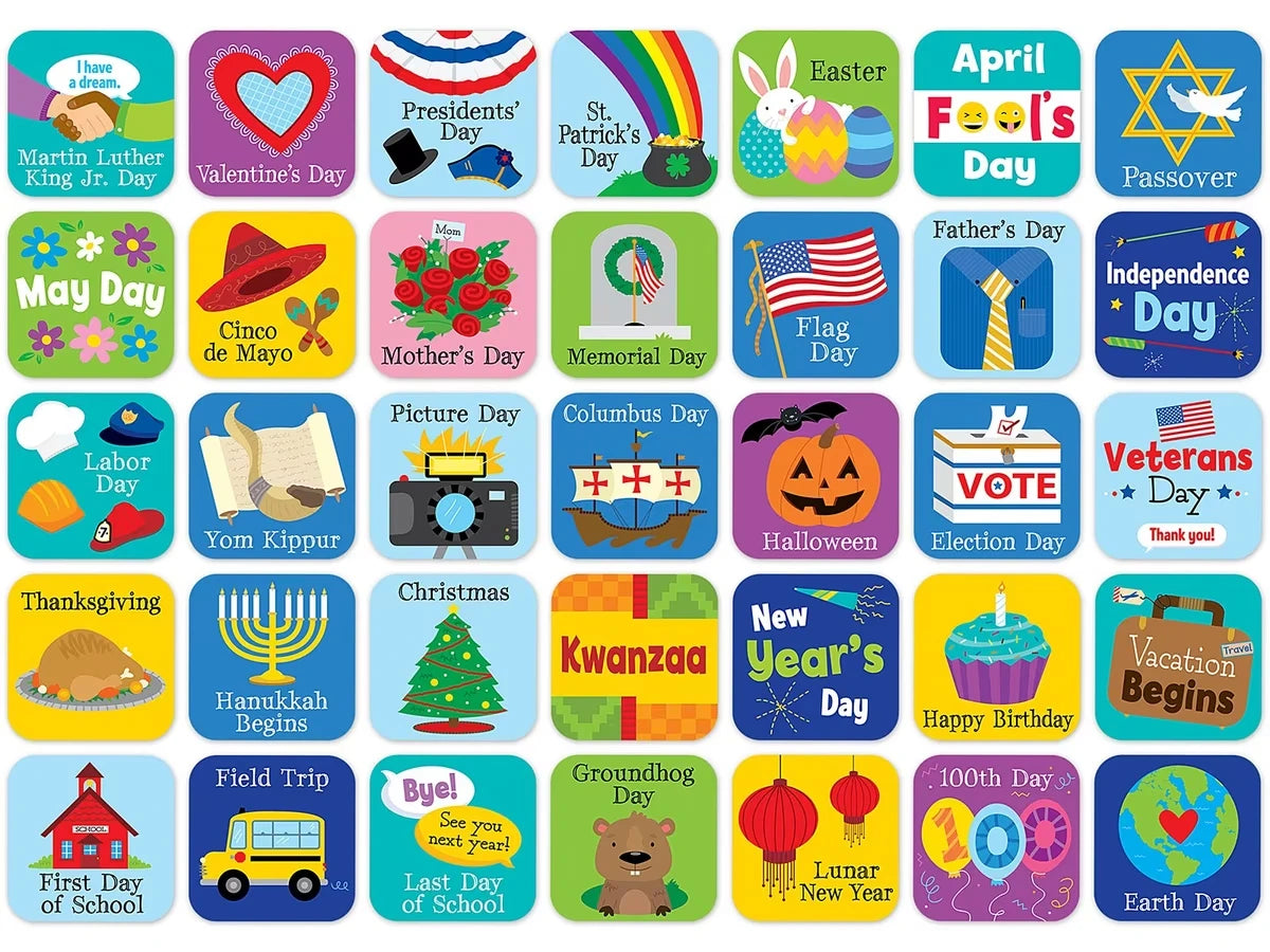 Holidays & Events Calendar Mini Accents - US 1866