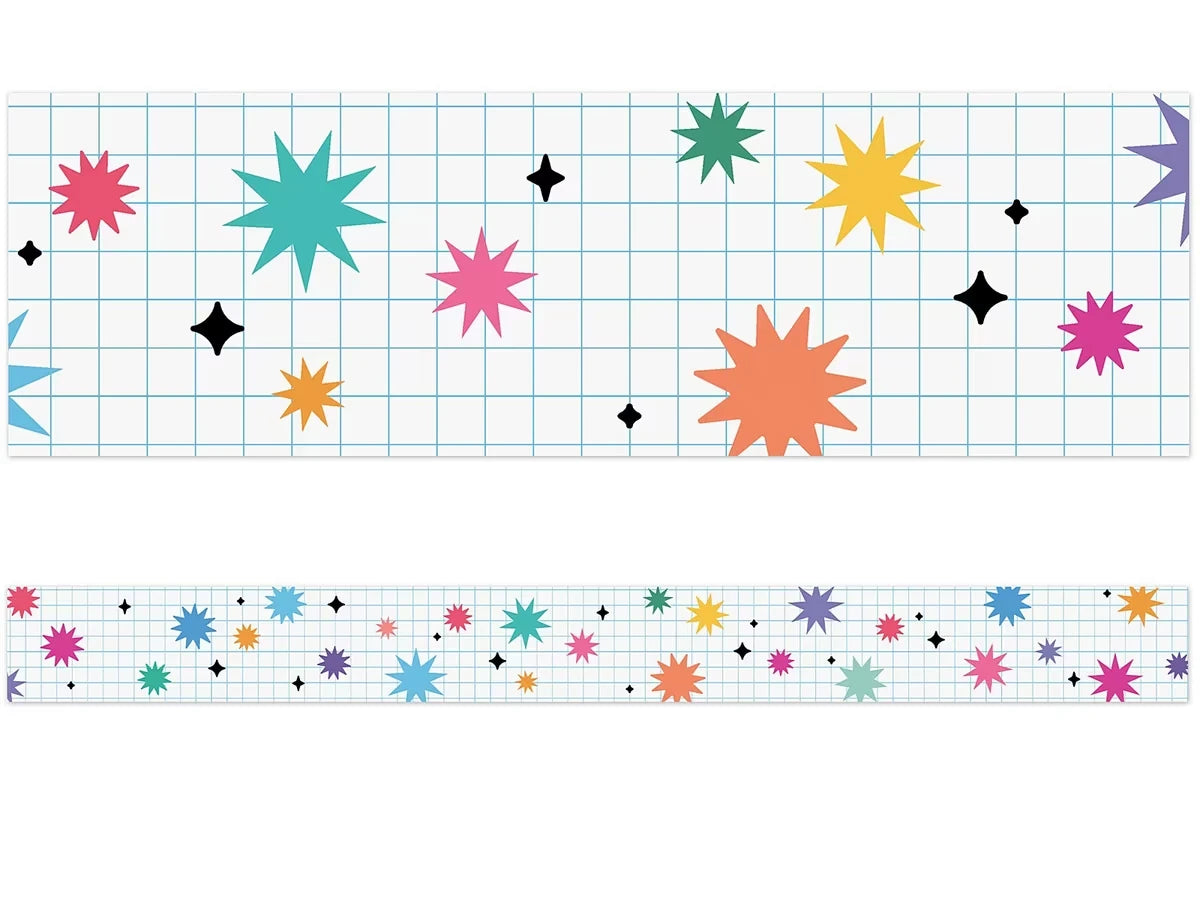 Retro Remix Bursts and Twinkles Border - US 2652