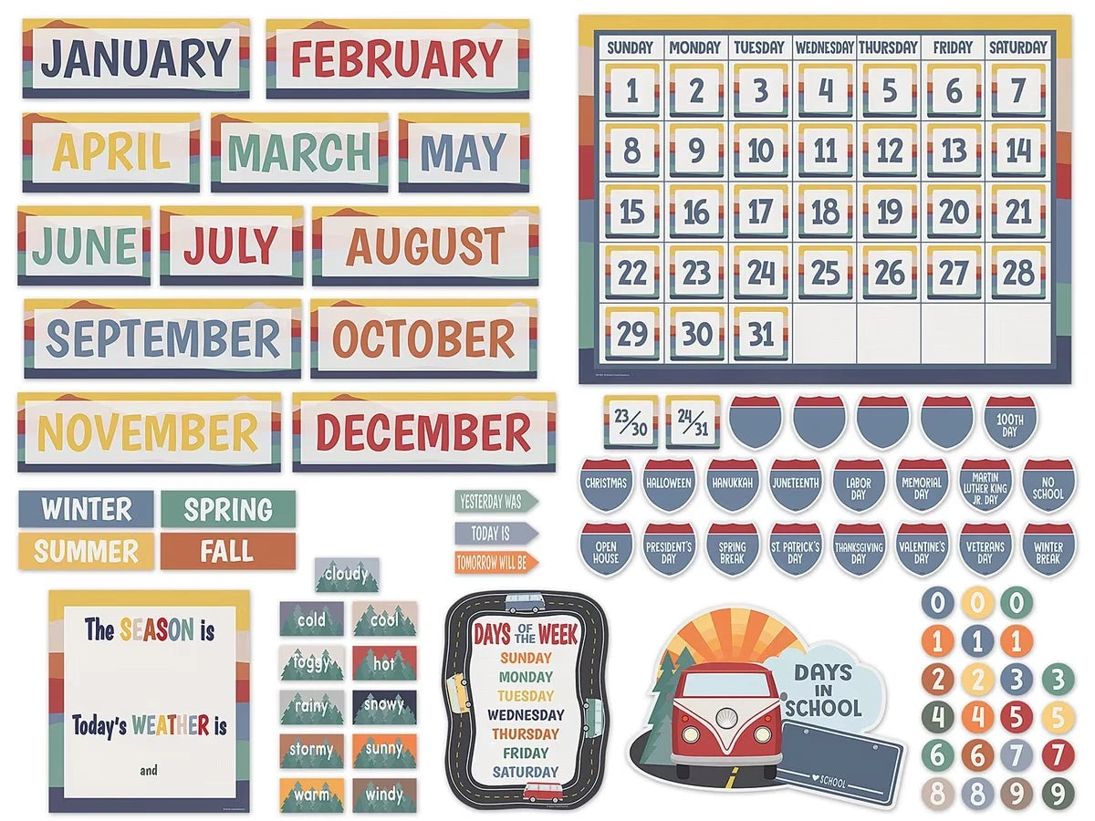 Moving Mountains Calendar Bulletin Board Set - US 8458