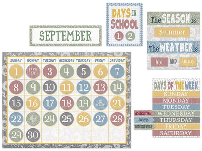Classroom Cottage Calendar Bulletin Board Set - US 1043