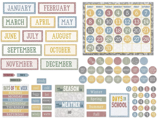Classroom Cottage Calendar Bulletin Board Set - US 1043