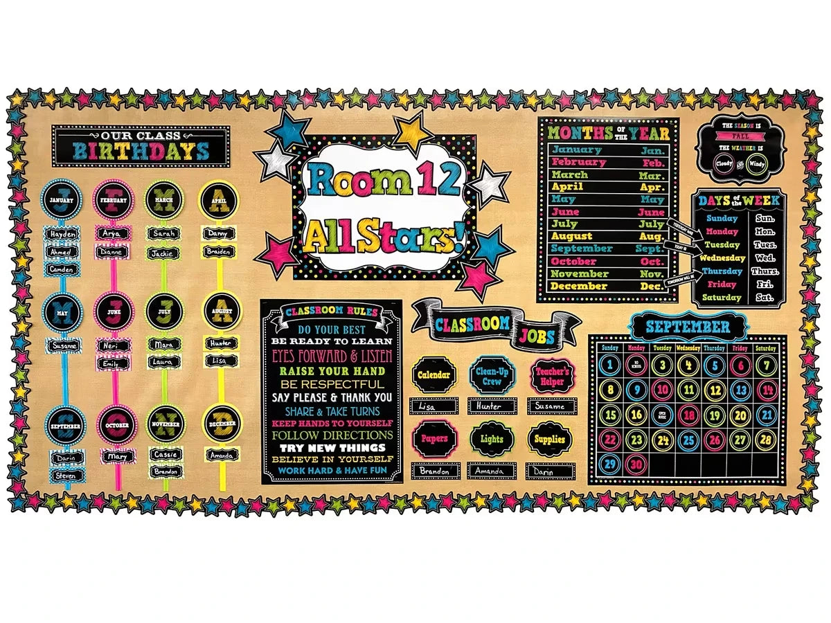 Chalkboard Brights Star Mini Accents - US 2466