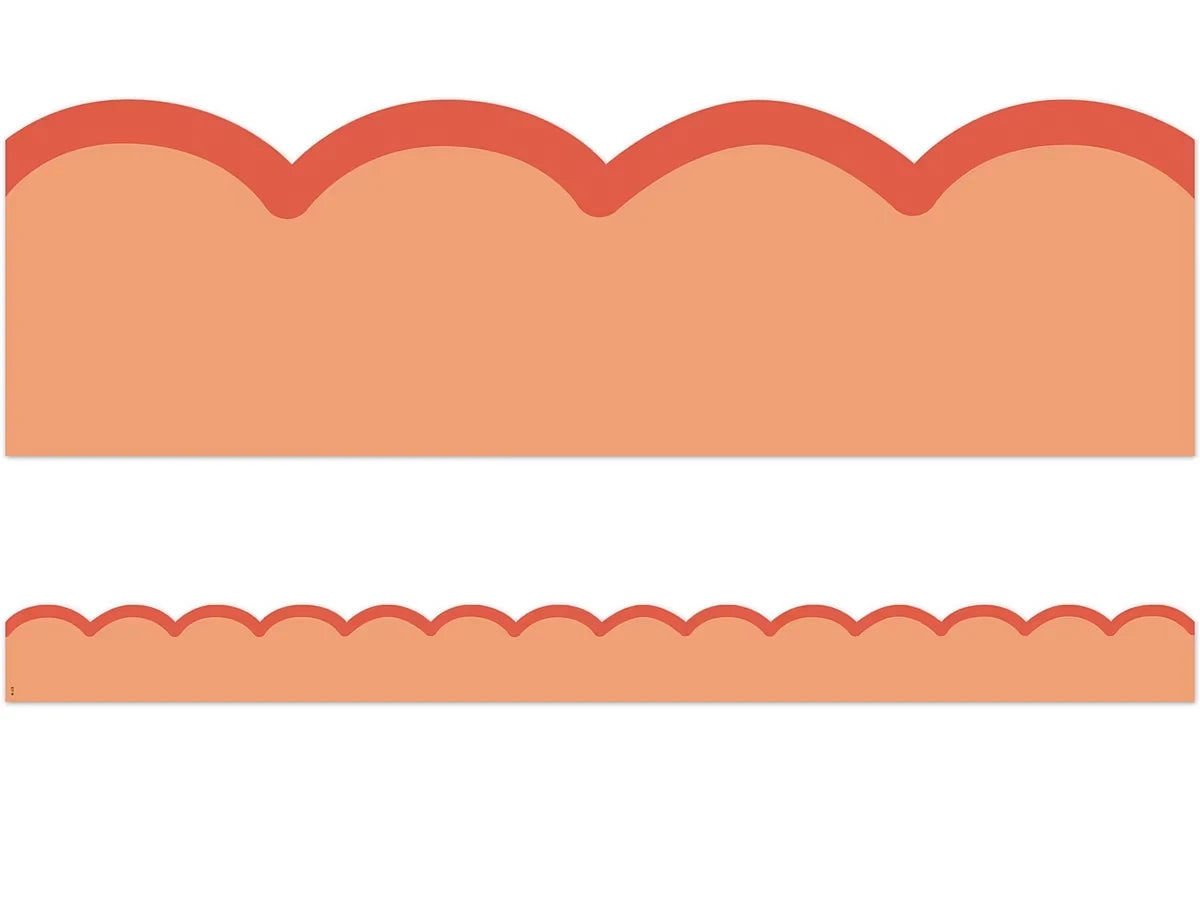 Color Crush Orange Scalloped Border - US 8167