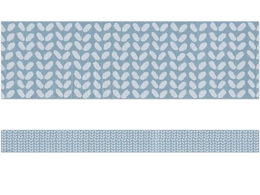 Classroom Cottage Blue Petal Border - US 7407