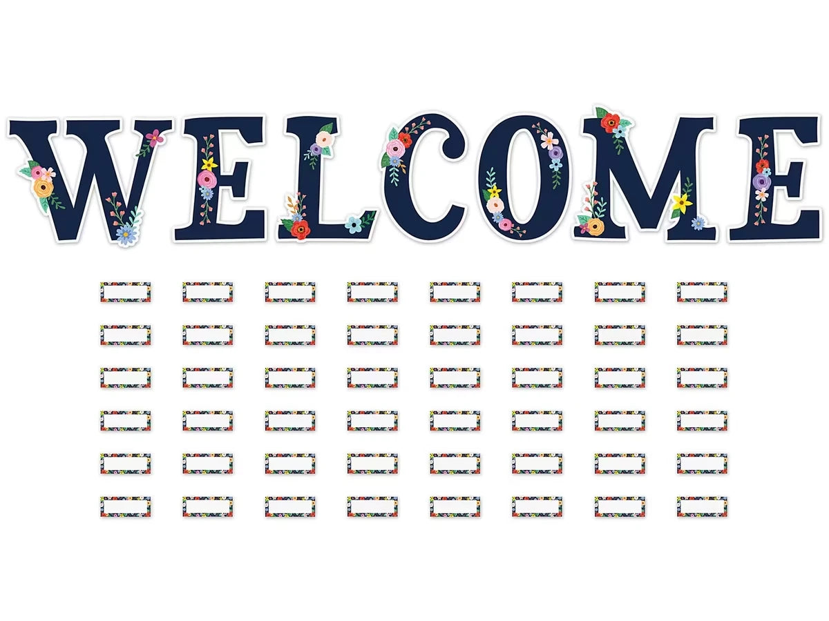 Wildflowers Welcome Bulletin Board Set - US 8817