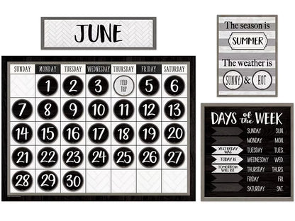 Modern Farmhouse Calendar Bulletin Board Set - US 4578