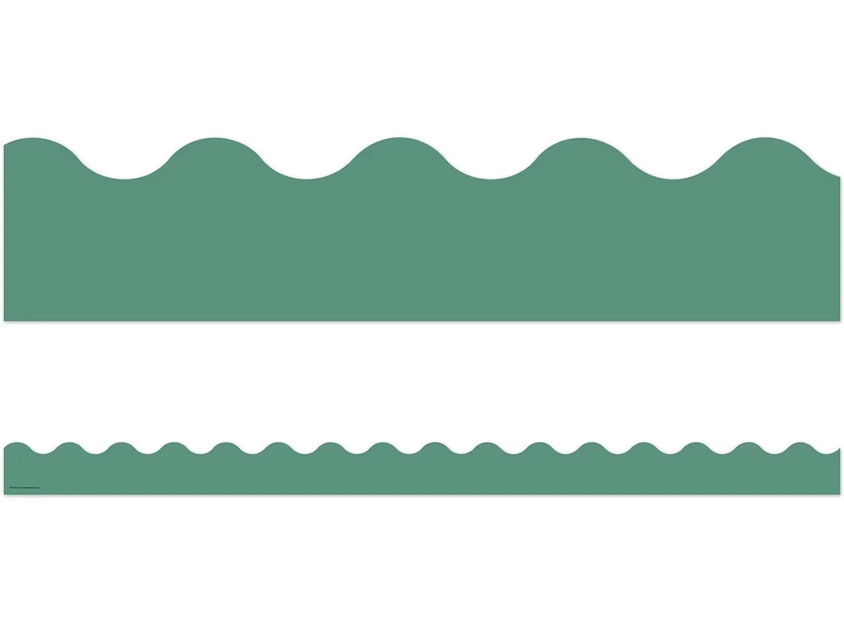 Eucalyptus Green Scalloped Border - US 5267