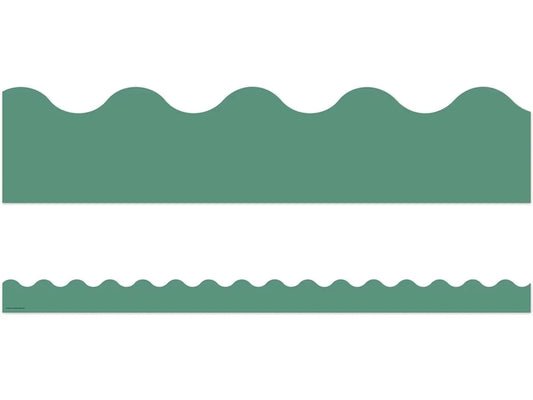 Eucalyptus Green Scalloped Border - US 5267