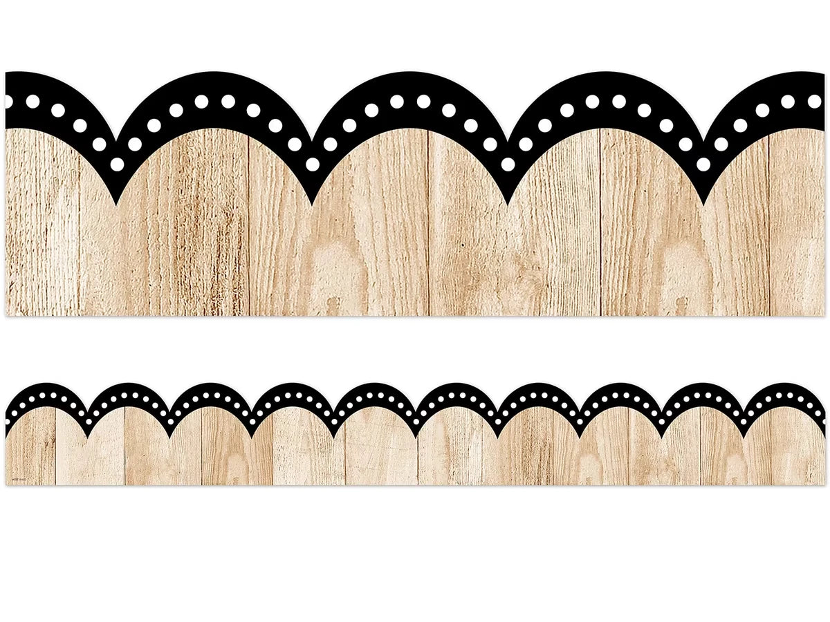 Dotted Wood Scalloped Border - US 7258
