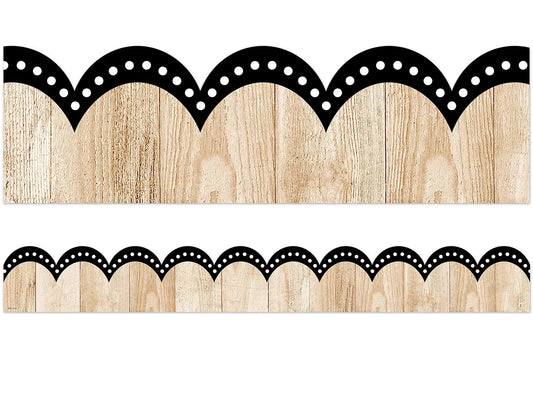 Dotted Wood Scalloped Border - US 7258