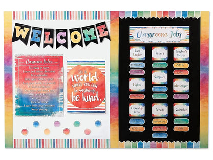 Watercolor Classroom Jobs Bulletin Board Set - US 9567