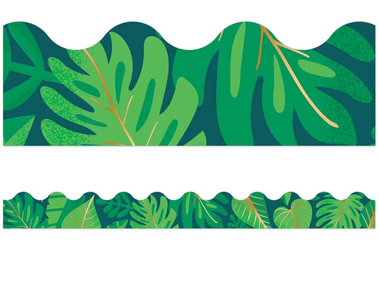 One World Tropical Leaf Scalloped Border - US 2580