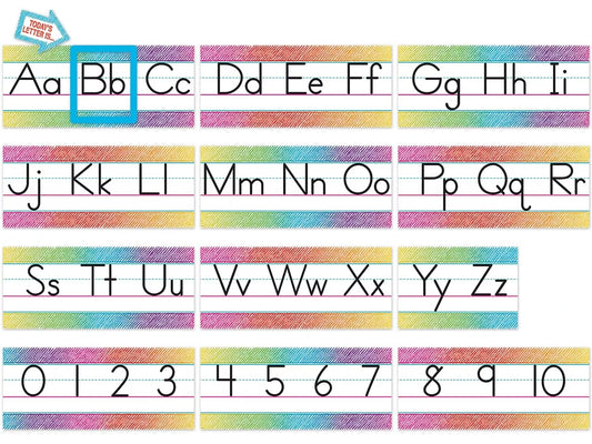 Scribble Traditional Manuscript Bulletin Board Set - US 6013