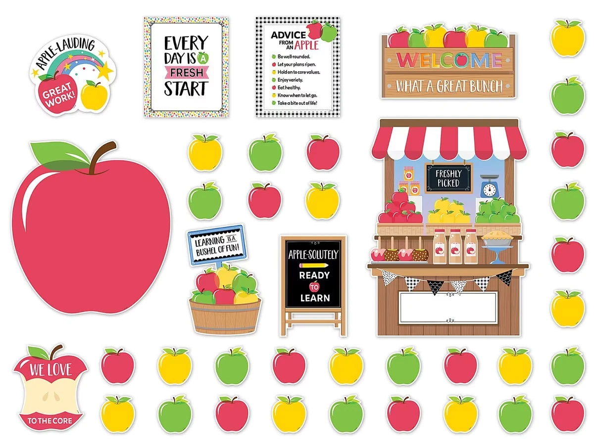 Apple Time Bulletin Board Set - US 9631