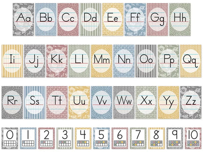 Classroom Cottage Alphabet Card Bulletin Board Set - US 9325