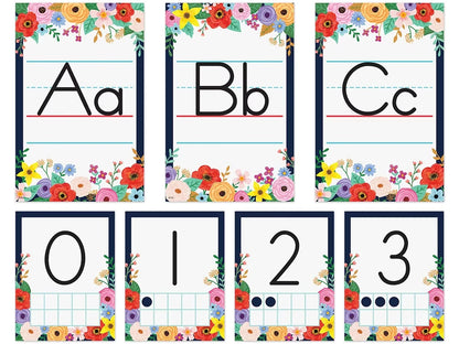 Wildflowers Alphabet Card Bulletin Board Set - US 4834