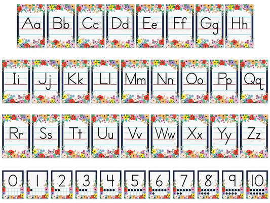 Wildflowers Alphabet Card Bulletin Board Set - US 4834