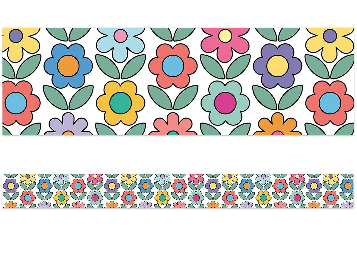 Retro Remix Flowers Border - US 1662