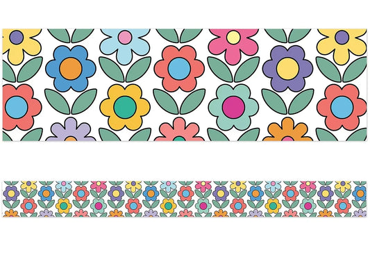 Retro Remix Flowers Border - US 1662