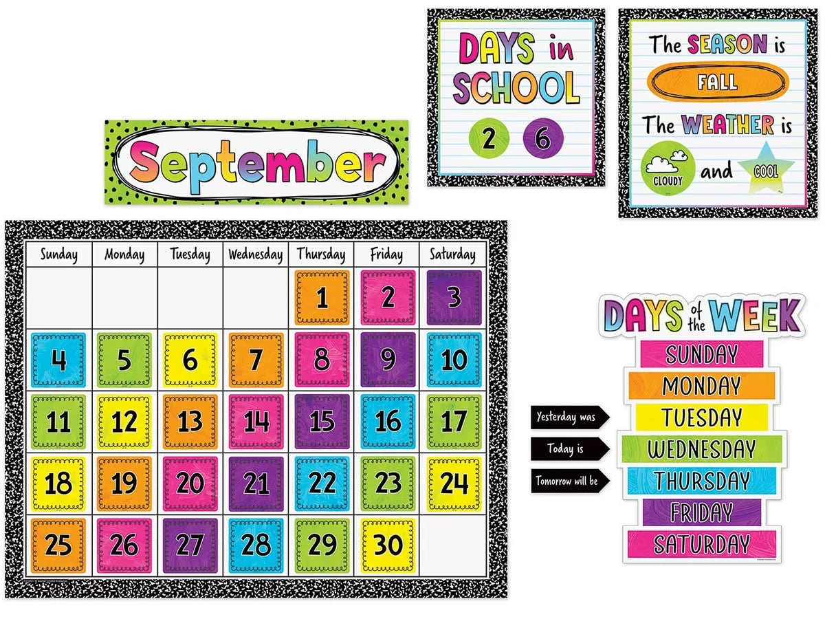 Brights 4Ever Calendar Bulletin Board Set - US 7509