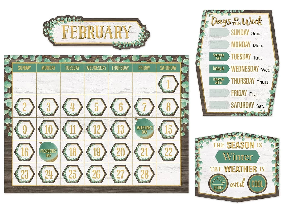 Eucalyptus Calendar Bulletin Board Set - US 4500