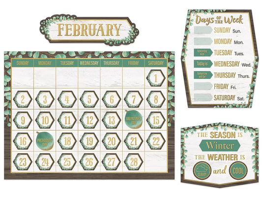 Eucalyptus Calendar Bulletin Board Set - US 4500