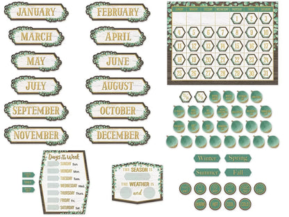 Eucalyptus Calendar Bulletin Board Set - US 4500