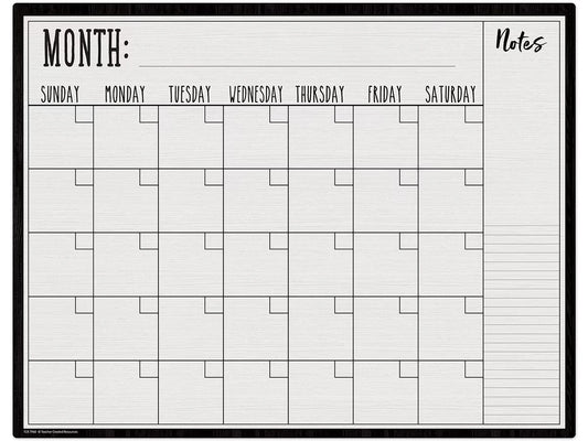 Modern Farmhouse Write & Wipe Classroom Calendar - US 4072