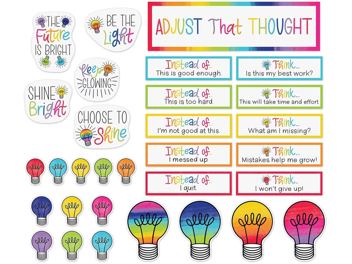 Light Bulb Moments Growth Mindset Bulletin Board Set - US 5358