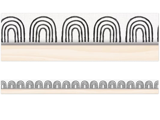 Creatively Inspired Black & White Rainbow Border - US 8499