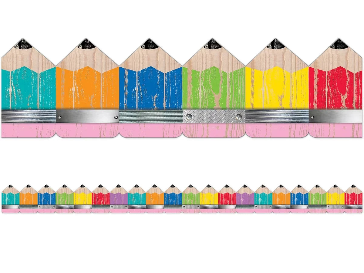 Upcycle Style Rustic Pencil Border - US 2563