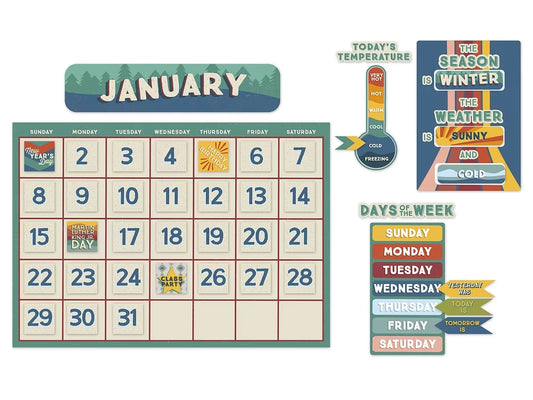 Adventurer Calendar Bulletin Board Set - US 4234