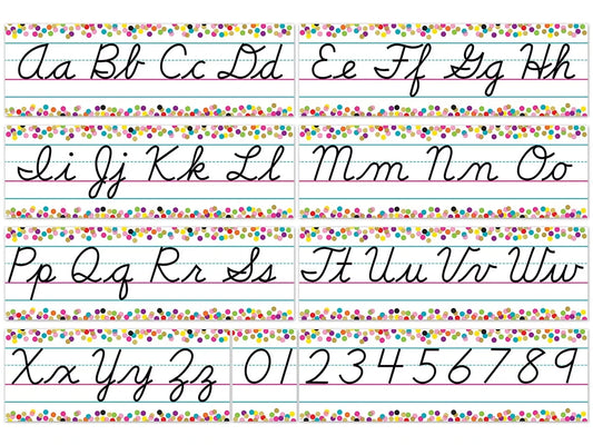 Confetti Cursive Bulletin Board Set - US 8549