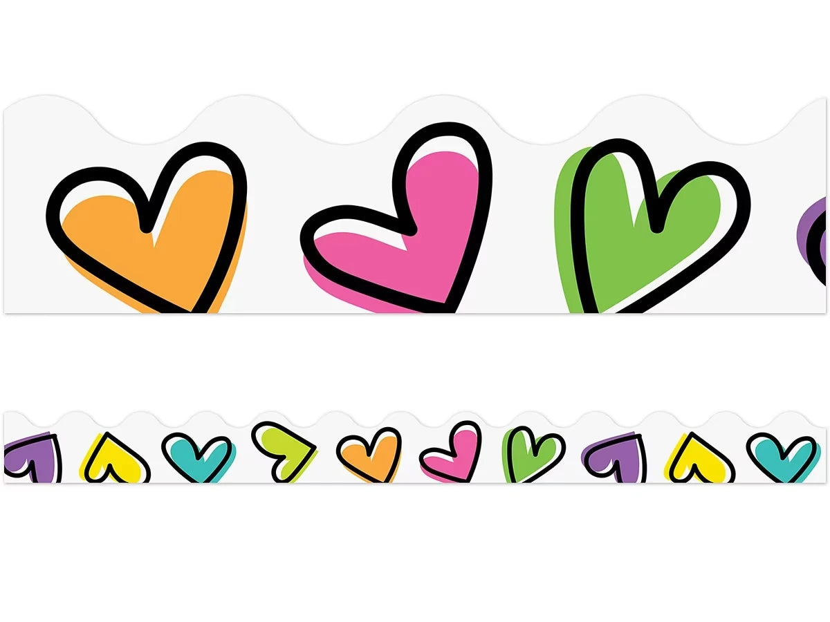 Kind Vibes Doodle Heart Scalloped Border - US 5373
