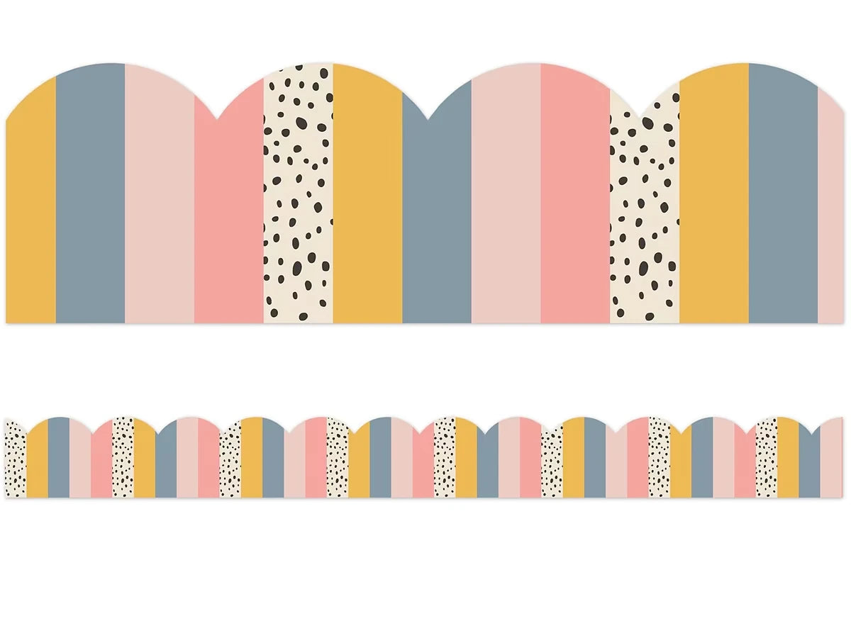 We Belong Striped Scalloped Border - US 5062