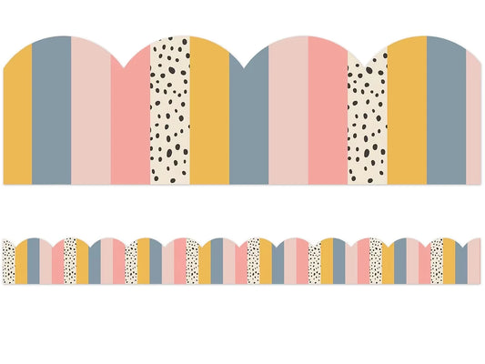 We Belong Striped Scalloped Border - US 5062