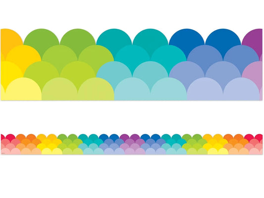 Painted Palette Rainbow Scalloped Border - US 3324