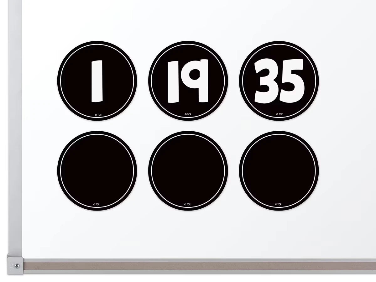 Black-And-White Numbers Magnetic Accents - US 6972