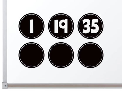 Black-And-White Numbers Magnetic Accents - US 6972
