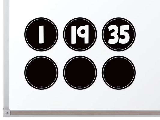 Black-And-White Numbers Magnetic Accents - US 6972