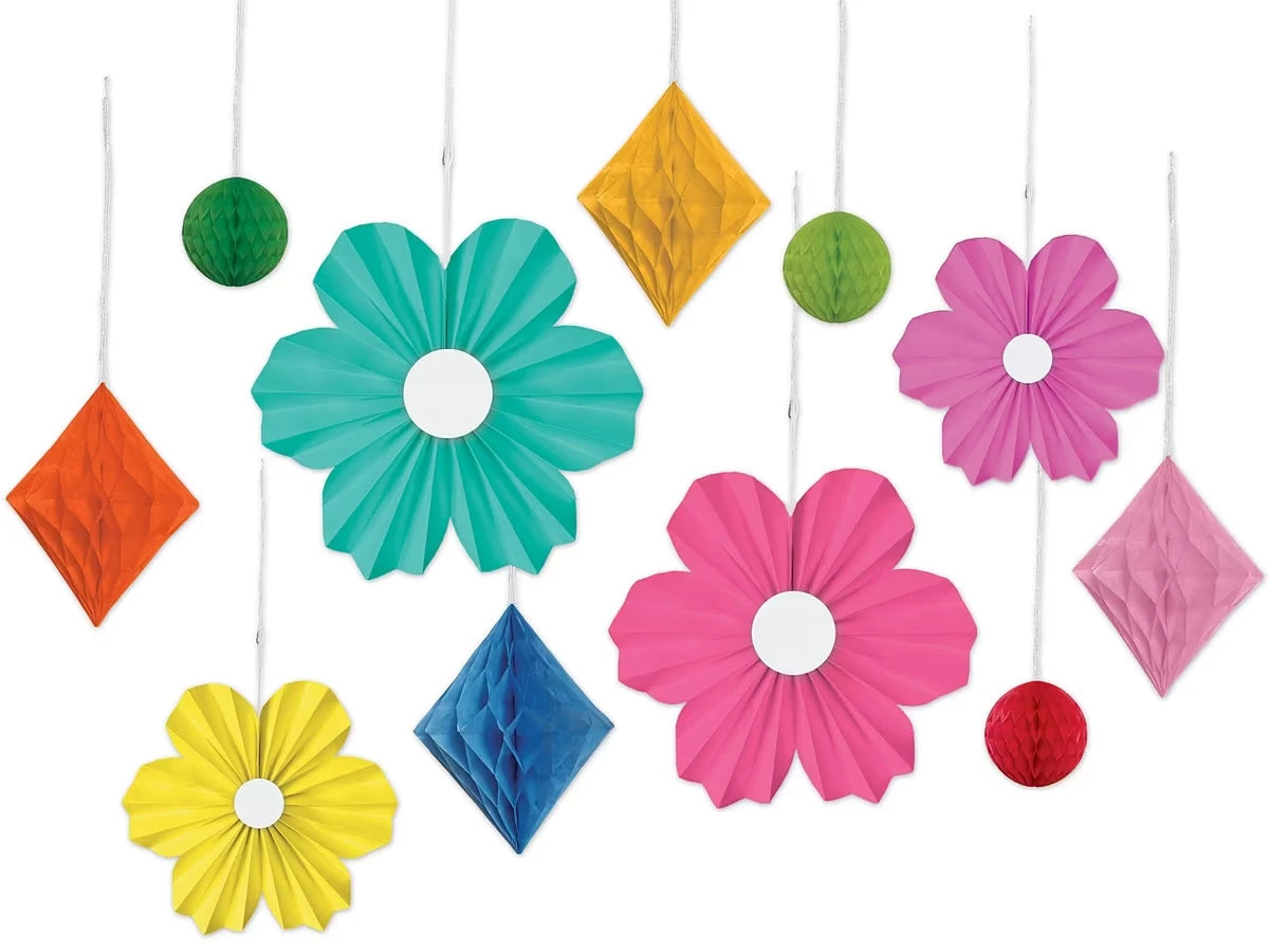 Retro Remix 3-D Paper Flowers and Twinkles Accents - US 7694