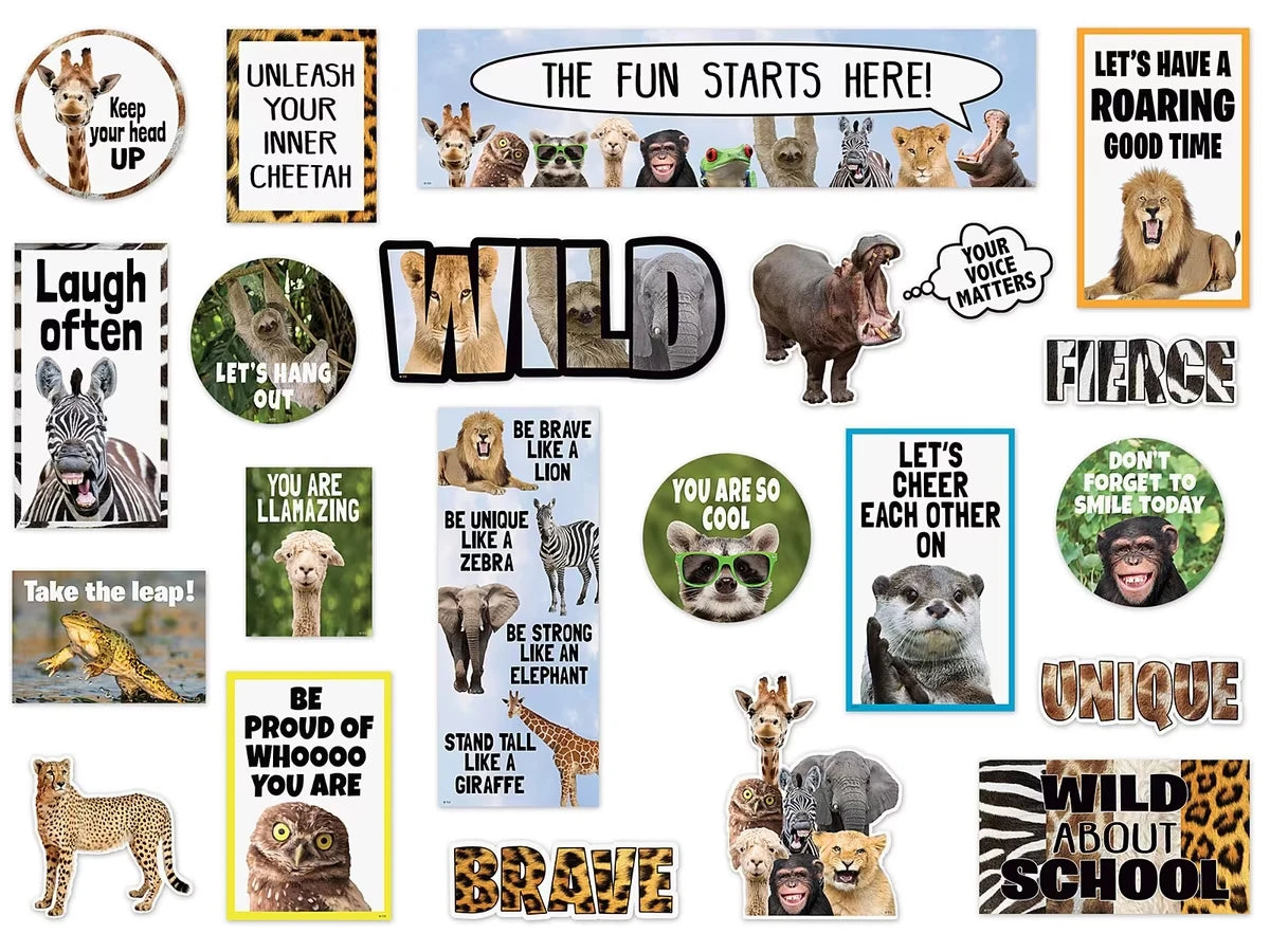 Go Wild Animals Mini Bulletin Board Set - US 4289