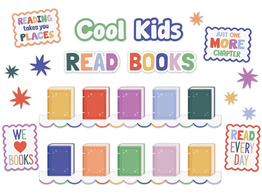 Color Crush Read Books Bulletin Board Set - US 7337