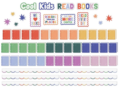 Color Crush Read Books Bulletin Board Set - US 7337