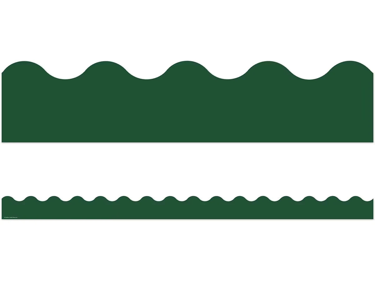 Moving Mountains Pine Green Scalloped Border - US 9825