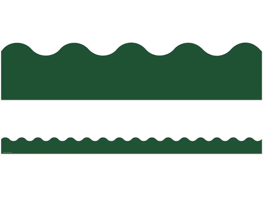 Moving Mountains Pine Green Scalloped Border - US 9825